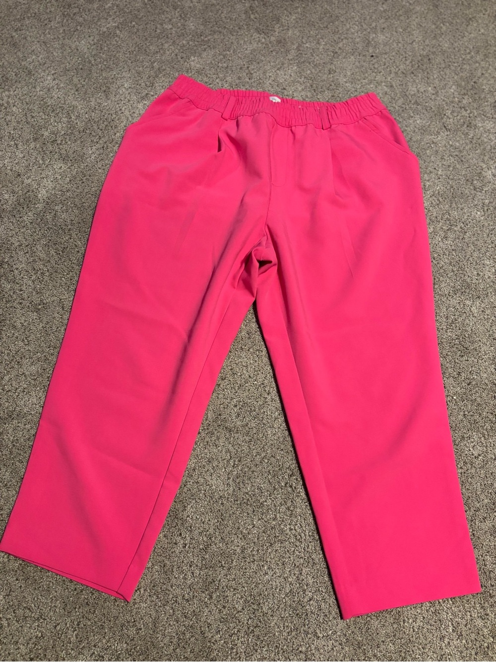 ⭐️Women's Cropped Elastic-Waist Pants in Hot Pink
